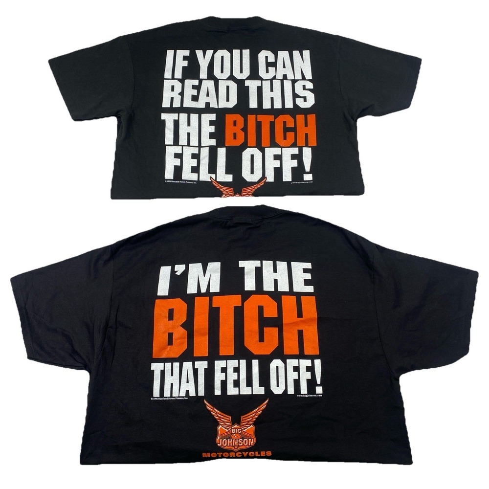 Vintage Johnson Motorcycle Shirt Fell Off Biker Set XL & Large